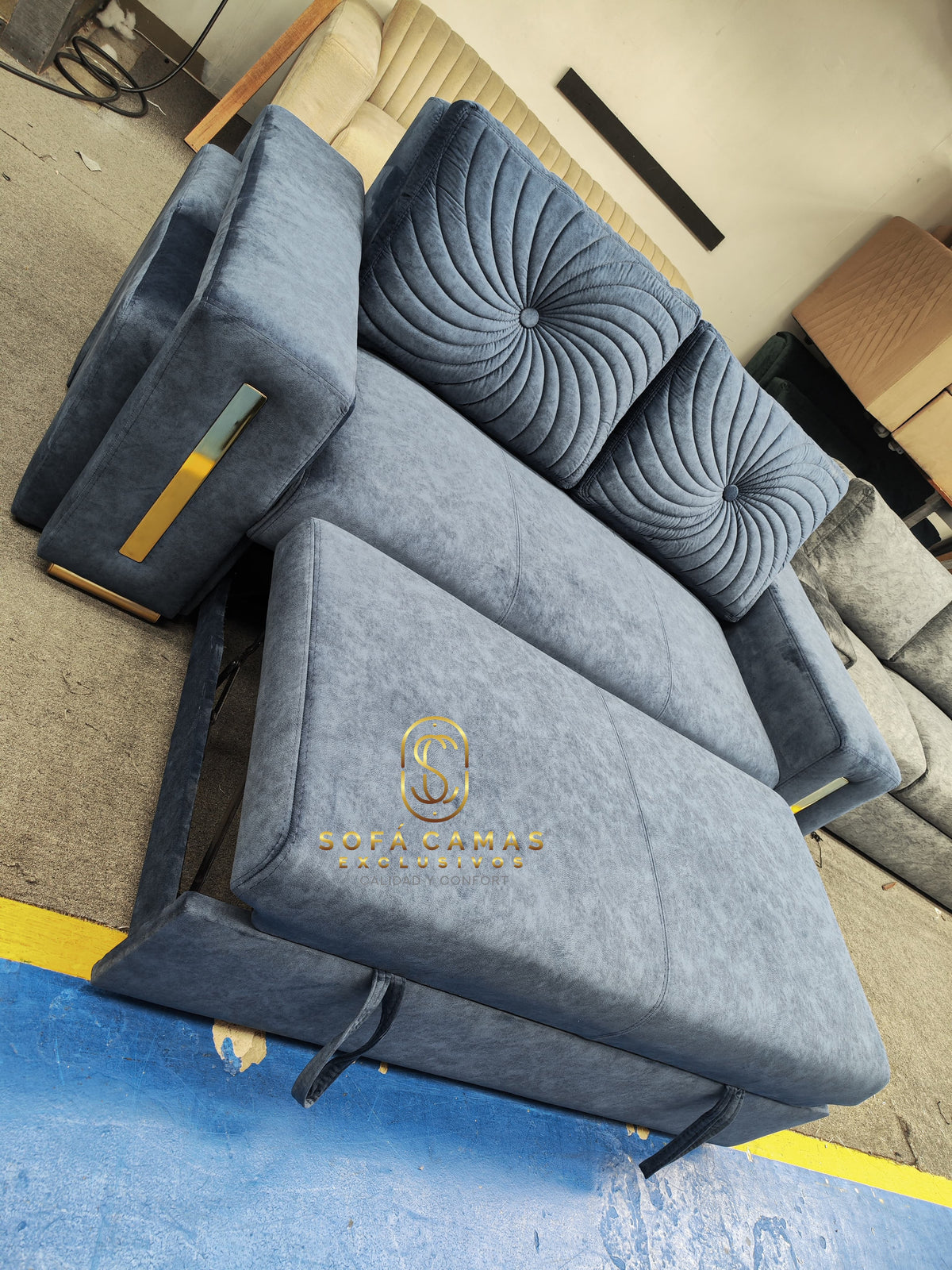 Sofá cama Luxury Con 4 Puffs de Sofá Camas Exclusivos - foto 3