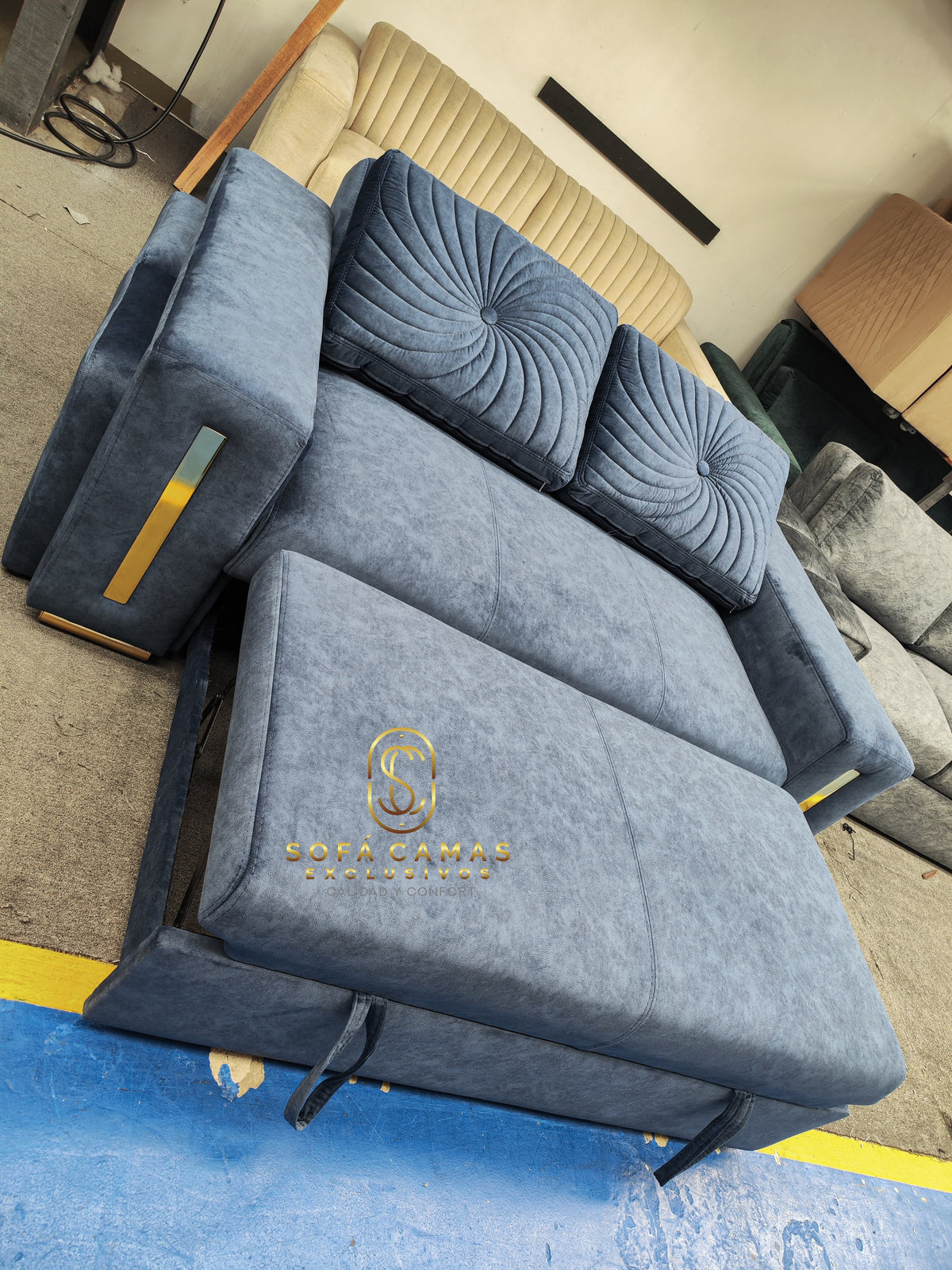 Sofá cama Luxury Con 4 Puffs de Sofá Camas Exclusivos - foto 4