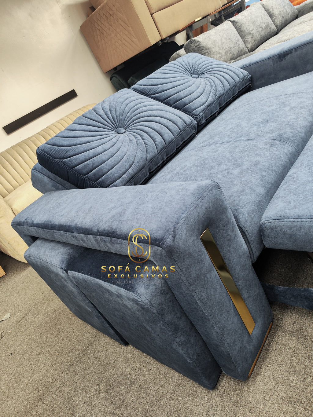 Sofá cama Luxury Con 4 Puffs de Sofá Camas Exclusivos - foto 6