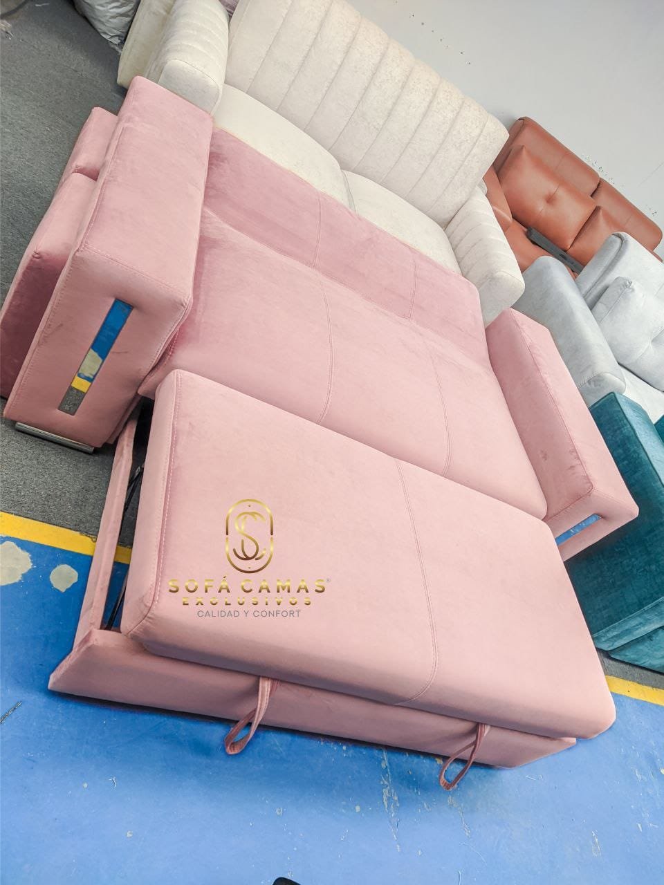 Sofá cama Luxury 2 Con Puff de Sofá Camas Exclusivos - foto 6